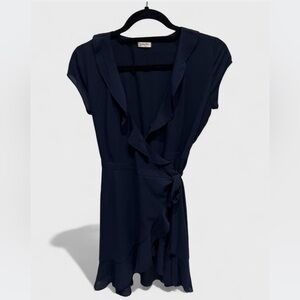 Aritzia (Sunday Best) Navy Blue Savoy Mini Dress